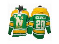 Men Old Time Hockey Dallas Stars #20 Dino Ciccarelli Premier Green Sawyer Hooded Sweatshirt