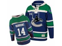 Men Old Time Hockey Vancouver Canucks #14 Alex Burrows Premier Blue Sawyer Hooded Sweatshirt