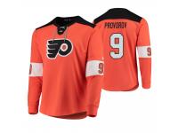 Men Philadelphia Flyers Ivan Provorov #9 Platinum Orange Jersey