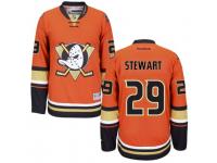 Men Reebok Anaheim Ducks #29 Chris Stewart Premier Orange Third NHL Jersey