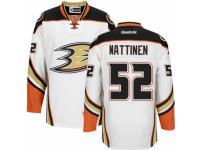 Men Reebok Anaheim Ducks #52 Julius Nattinen Premier White Away NHL Jersey