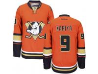 Men Reebok Anaheim Ducks #9 Paul Kariya Premier Orange Third NHL Jersey