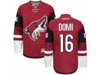 Men Reebok Arizona Coyotes #16 Max Domi Premier Burgundy Red Home NHL Jersey