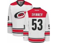 Men Reebok Carolina Hurricanes #53 Jeff Skinner Premier White Away NHL Jersey