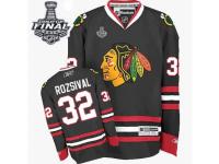 Men Reebok Chicago Blackhawks #32 Michal Rozsival Premier Black Third 2015 Stanley Cup Patch NHL Jersey