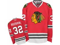 Men Reebok Chicago Blackhawks #32 Michal Rozsival Premier Red Home NHL Jersey