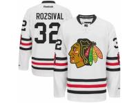 Men Reebok Chicago Blackhawks #32 Michal Rozsival Premier White 2015 Winter Classic NHL Jersey