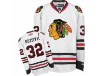 Men Reebok Chicago Blackhawks #32 Michal Rozsival Premier White Away NHL Jersey