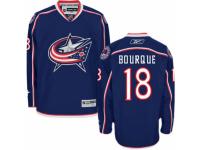 Men Reebok Columbus Blue Jackets #18 Rene Bourque Premier Navy Blue Home NHL Jersey