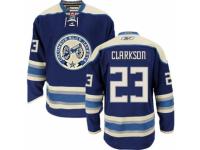 Men Reebok Columbus Blue Jackets #23 David Clarkson Premier Navy Blue Third NHL Jersey