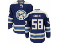 Men Reebok Columbus Blue Jackets #58 David Savard Premier Navy Blue Third NHL Jersey