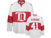 Men Reebok Detroit Red Wings #41 Luke Glendening Premier White Third NHL Jersey
