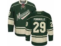 Men Reebok Minnesota Wild #29 Jason Pominville Premier Green Third NHL Jersey