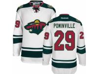 Men Reebok Minnesota Wild #29 Jason Pominville Premier White Away NHL Jersey