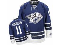 Men Reebok Nashville Predators #11 Cody Hodgson Premier Blue Third NHL Jersey