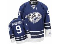 Men Reebok Nashville Predators #9 Filip Forsberg Premier Blue Third NHL Jersey