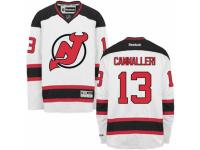 Men Reebok New Jersey Devils #13 Mike Cammalleri Premier White Away NHL Jersey