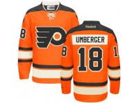 Men Reebok Philadelphia Flyers #18 R. J. Umberger Premier Orange New Third NHL Jersey