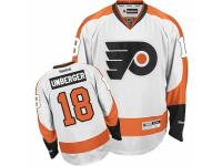 Men Reebok Philadelphia Flyers #18 R. J. Umberger Premier White Away NHL Jersey