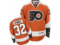 Men Reebok Philadelphia Flyers #32 Mark Streit Premier Orange Home NHL Jersey