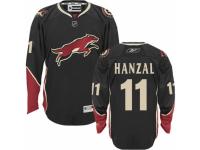 Men Reebok Phoenix Coyotes #11 Martin Hanzal Premier Black Third NHL Jersey