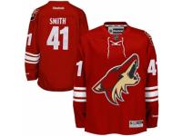Men Reebok Phoenix Coyotes #41 Mike Smith Premier Burgundy Red Home NHL Jersey