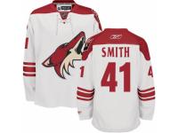 Men Reebok Phoenix Coyotes #41 Mike Smith Premier White Away NHL Jersey