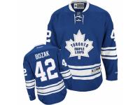 Men Reebok Toronto Maple Leafs #42 Tyler Bozak Premier Royal Blue New Third NHL Jersey