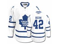 Men Reebok Toronto Maple Leafs #42 Tyler Bozak Premier White Away NHL Jersey