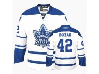 Men Reebok Toronto Maple Leafs #42 Tyler Bozak Premier White Third NHL Jersey