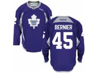Men Reebok Toronto Maple Leafs #45 Jonathan Bernier Premier Purple Practice NHL Jersey