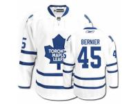 Men Reebok Toronto Maple Leafs #45 Jonathan Bernier Premier White Away NHL Jersey