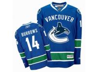 Men Reebok Vancouver Canucks #14 Alex Burrows Premier Navy Blue Home NHL Jersey