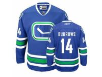 Men Reebok Vancouver Canucks #14 Alex Burrows Premier Royal Blue Third NHL Jersey