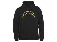 Men San Diego Chargers Pro Line Black Gold Collection Pullover Hoodie