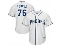 Men San Diego Padres Jose Torres #76 2017 Home White Cool Base Jersey