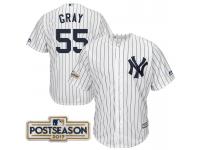 Men Sonny Gray #55 New York Yankees 2017 Postseason White Cool Base Jersey