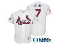 Men St. Louis Cardinals #7 Matt Holliday White Stars & Stripes 2016 Independence Day Cool Base Jersey