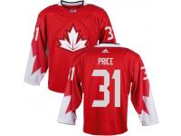 Men Team Canada #31 Carey Price 2016 World Cup of Hockey Red Jerseys