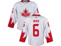 Men Team Canada #6 Shea Weber 2016 World Cup of Hockey White Jerseys