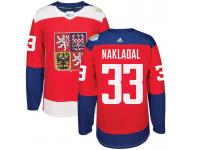 Men Team Czech Republic #33 Jakub Nakladal 2016 World Cup of Hockey Red Adidas Jerseys