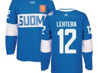 Men Team Finland #12 Jori Lehtera 2016 World Cup of Hockey Blue Adidas Jerseys