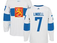 Men Team Finland #7 Esa Lindell 2016 World Cup of Hockey White Adidas Jerseys