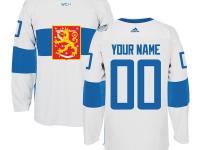 Men Team Finland Custom 2016 World Cup of Hockey White Adidas Jerseys