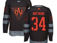 Men Team North America #34 Auston Matthews 2016 World Cup of Hockey Black Adidas Jerseys