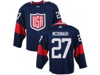 Men Team USA #27 Ryan McDonagh 2016 World Cup of Hockey Navy Blue Jerseys