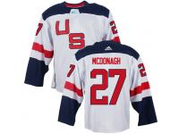 Men Team USA #27 Ryan McDonagh 2016 World Cup of Hockey White Jerseys