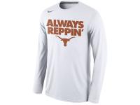 Men Texas Longhorns Nike Always Reppin Long Sleeve Legend Bench Performance T-Shirt - White