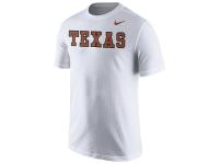 Men Texas Longhorns Nike Wordmark T-Shirt - White