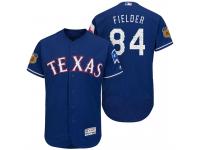 Men Texas Rangers Prince Fielder #84 Royal 2017 Spring Training Cactus League Patch Authentic Collection Flex Base Jersey